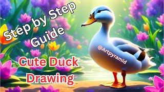 Kids Can Draw:🦆 The Cutest Duck 🦆in Simple Steps #trending #viral #drawing #duck #youtube #art #draw