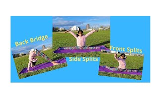 How to do a back bridge and and front and side splits