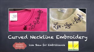 Curved Neckline Embroidery