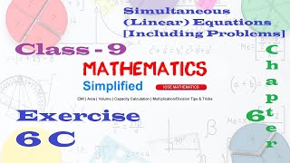 ICSE - Mathematics Class 9 | Ex 6C | Simultaneous (Linear) Equations [Including Problems]