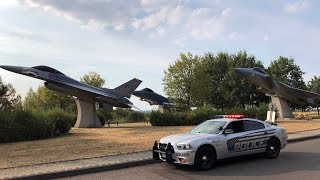 „The Thin Blue Line“ tribute cop-car Germany @ USAB Spangdahlem visit