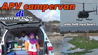 apv campervan road trip di pantai melasti ungasan bali.