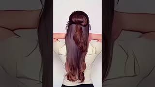 Easy summer hairstyle tutorial 😘🥰#hairstyle for long hairs💖❤️#shorts