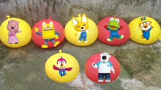 Memecahkan Balon Air berhadiah ll pororo,crong,edy,rody,loopy,poby,harri