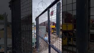 Nemesis Rail Burton on Trent - Peek through the gate at the diesels