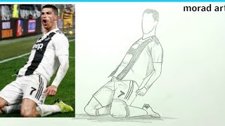 How to draw Cristiano Ronaldo step by step for beginners/Drawing Ronaldo