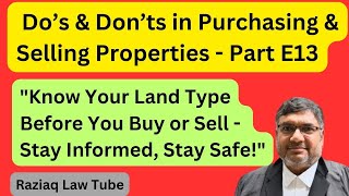 "Know Your Land Type Before You Buy or Sell - Stay Informed, Stay Safe!"