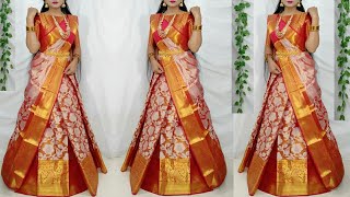 Banarasi Saree wearing new way looks more Beautiful/Silk saree draping