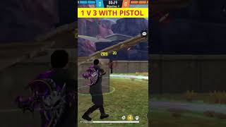 IMPOSSIBLE 1vs3 CLUTCH with PISTOL || CLASH SQUAD RANK 1vs3 CLUTCH | 1vs3 clutch || #shorts #short