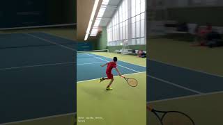 Niklas (10) against sister Tamina (13) … big fighter  #tennis #niklaskochta #tennispro #tennischamp