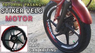 Cara pasang stiker velg motor ll cb150 verza