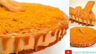 تشيز كيك اللوتس بدون فرن ولا أطيب ولا أسهل | No Bake Lotus Biscoff Cheesecake Super delicious