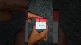 How to make the Indonesia flag from the rubik's cube.(In the simplest way.)