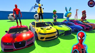 COLORFUL SUPER CARS & SPIDER-MAN: RAMP RACE!