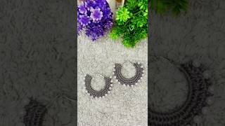 Crochet Hoops Earrings😱#youtubepartner #relatable #handmadejewelry #crochet #hoops