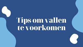 Tips om vallen te voorkomen