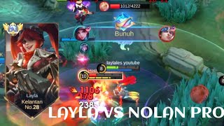 LAYLA VS NOLAN❗BUILD ONE SHOT ENEMY DELETE! EPIC DAMAGE | build top 1 global Layla