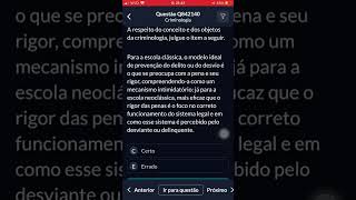 Resolvendo 10 questões de criminologia e já treinando pra prova oral. Estudemo-nos juntos.