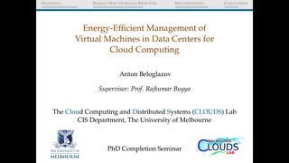 Energy-Efﬁcient Management of Virtual Machines in Data Centers for Cloud Computing