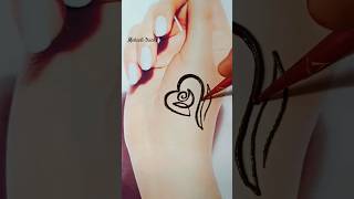 Stylish & Easy Heart Tattoo Mehndi Design❤🥰 #shorts