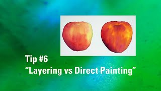 Watercolor Layering vs Direct Painting | Watercolour Painting Tip 6