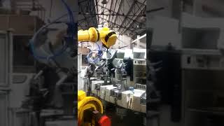 Mahajan Automation Refurbished Fanuc robot Shoe Roughing Application on Desma Machine