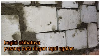 Inilah cara ugal ugalan mengatasi tembok yg tidak rata @ikun16