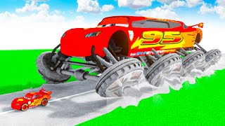 McQueen Giant Transforming to GIANT HOVER CAR MCQUEEN BTR in Teardown!