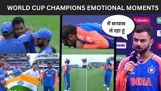 Team India got Emotional after Becoming World Champions | Virat Kohli Retires from T20I