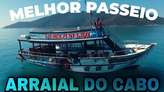 PASSEIO DE BARCO COMPLETO EM ARRAIAL DO CABO É COM O PÉROLA NEGRA NAS MELHORES PRAIAS DO BRASIL.