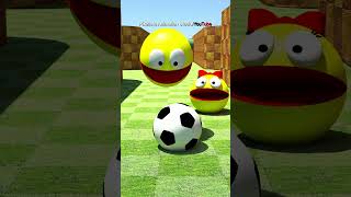 Pacman vs Soccer Ball ⚽⚽⚽⚽⚽#pacman #animation #shorts #funnyshorts