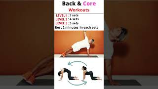 Back & Core Workouts || one- month workout routine to strengthen your core & back #shorts