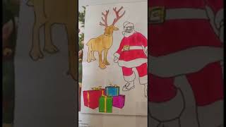 Merry Christmas 🎄 | Coloring Santa 🎅 | Shorts