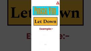 #38 "Let Down" || Phrasal Verb | Meaning | Examples | Tricks | Ashwin Sir #letdown  #let_down