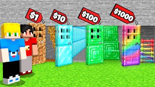 Porta de R$100, R$1.000 e R$1.000.000.000 no Minecraft!