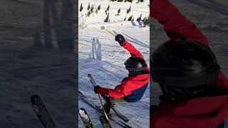 Ski Crash Into Another Person #skiing #crash