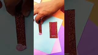 how to make a beautiful  card #anamartandcraft #easycraft #glittersheetcraft #easycard #shorts