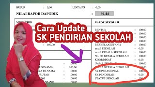 Cara Update SK PENDIRIAN SEKOLAH di web Verval SP