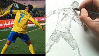 how to draw Cristiano Ronaldo step by step