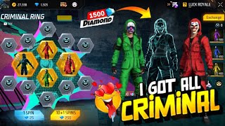 Criminal Ring Event Free Fire | All Criminal Bundle Return | Free Fire New Event | Ff7 Gaming