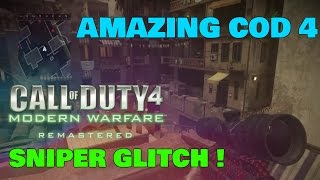 COD 4 REMASTERED|INSANE SNIPER GLITCH!!