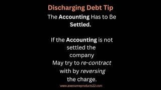 Discharging Debt Tips -1