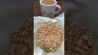 Crunchy Peanut Doughnuts and Coffee #shorts  #shortsvideo #k&t wolf @macey the blogger