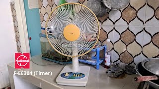 1995 12" National Desk Fan F-EE304 | Kipas angin meja dengan Timer