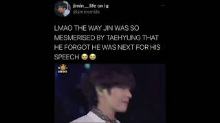 Jin's reaction when he realized he was next 🤣😂💜#bts #v #jin