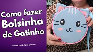 Como Fazer A Bolsinha de Gatinho do Painel Estampado