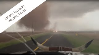 True Texan Storm Chase, Insane Tornado - Vernon, Texas