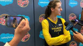 Indiana Fever: Caitlin Clark, Aliyah Boston, Christie Sides speak with reporters after practice 9.10