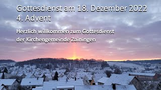 Gottesdienst am 18. Dezember 2022