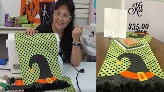 Easy Appliqué and Serger Crochet Halloween Table Runner